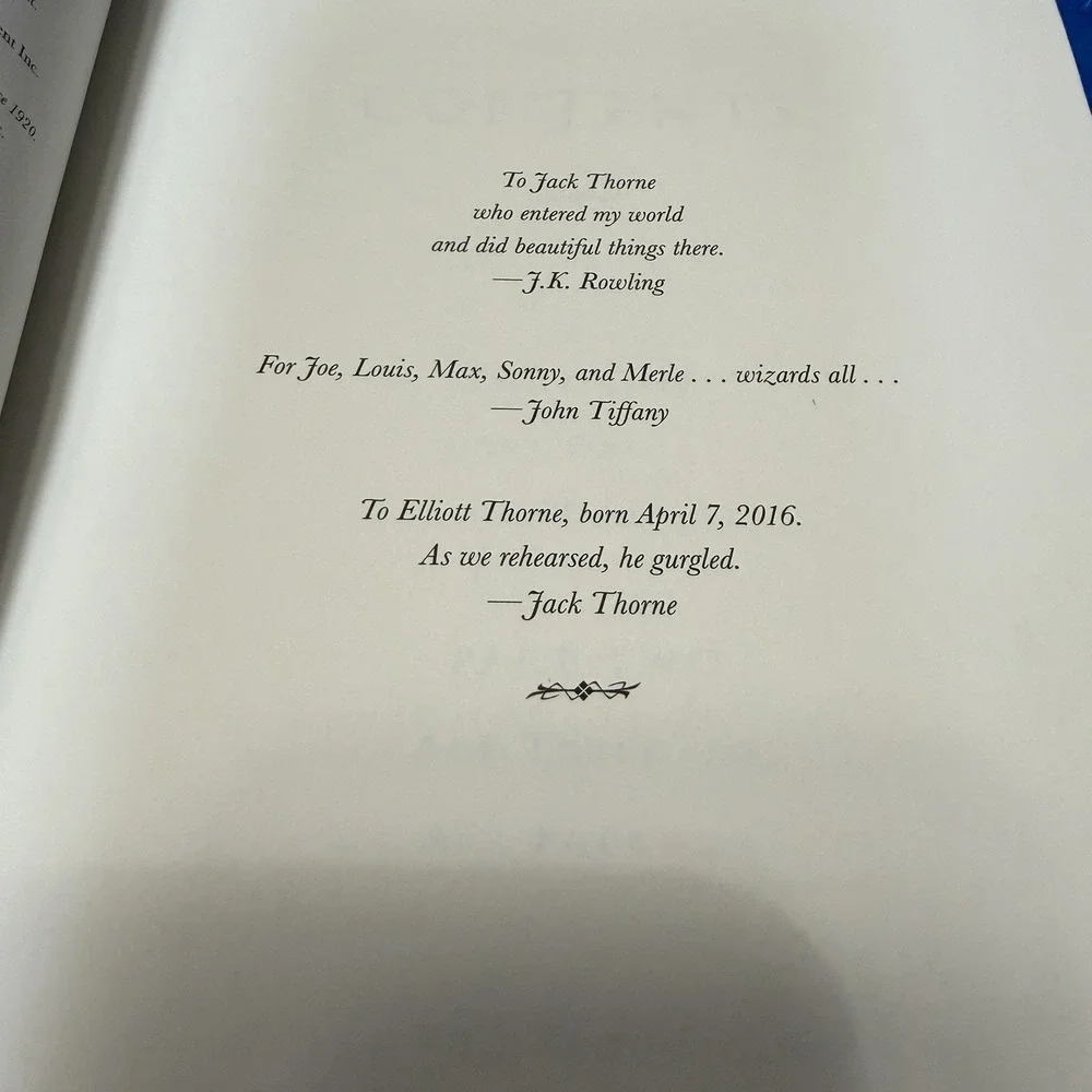 1st Edition Harry Potter and the Cursed Child By Jk Rowling Special Rehearsal Ed